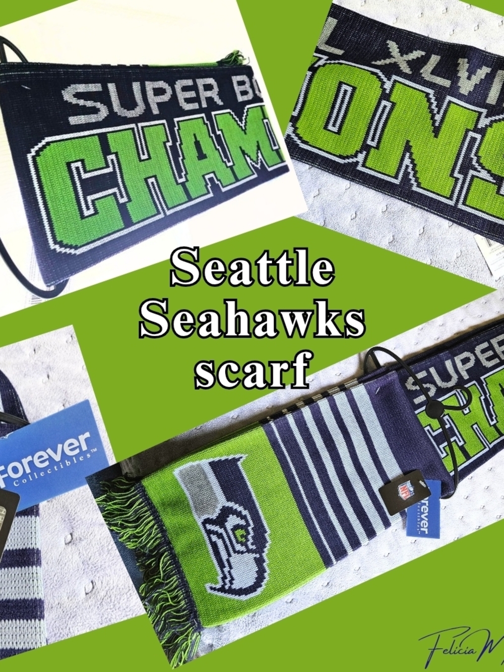 Seattle Seahawks Super Bowl XLVIII Champions Scarf